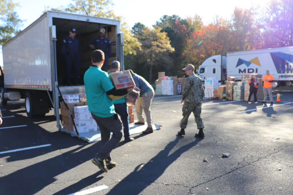 Volunteers at the Turkey Brigade truck
